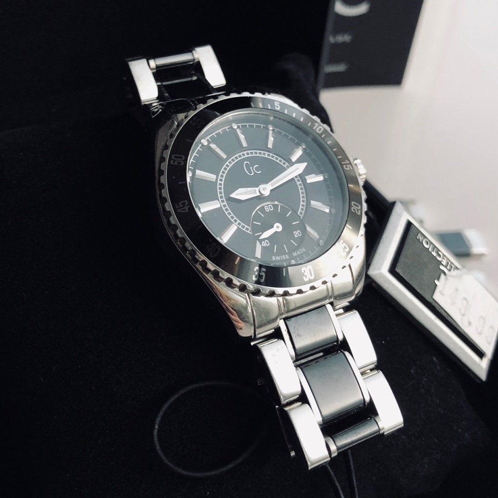 NWT Stainless Black GC Guess Collection Watch